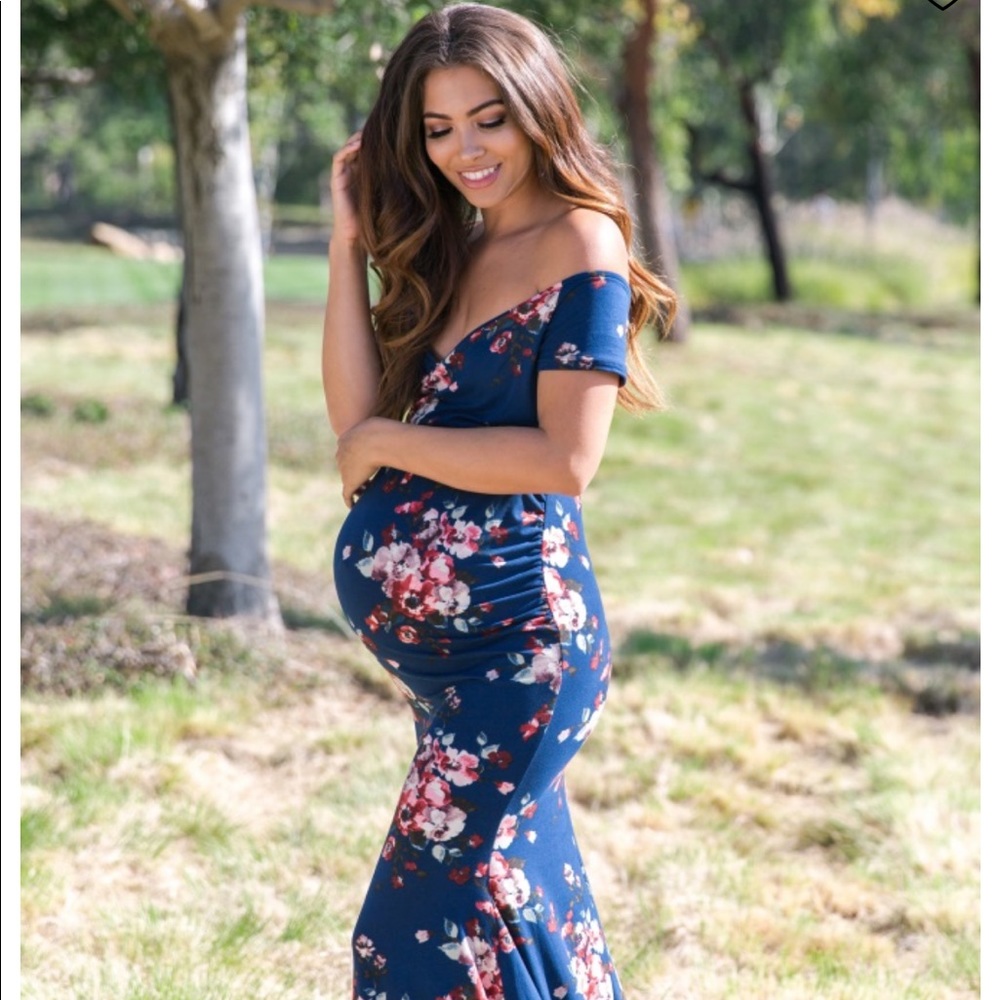 NWT Pink Blush Maternity Dress- Baby shower gown